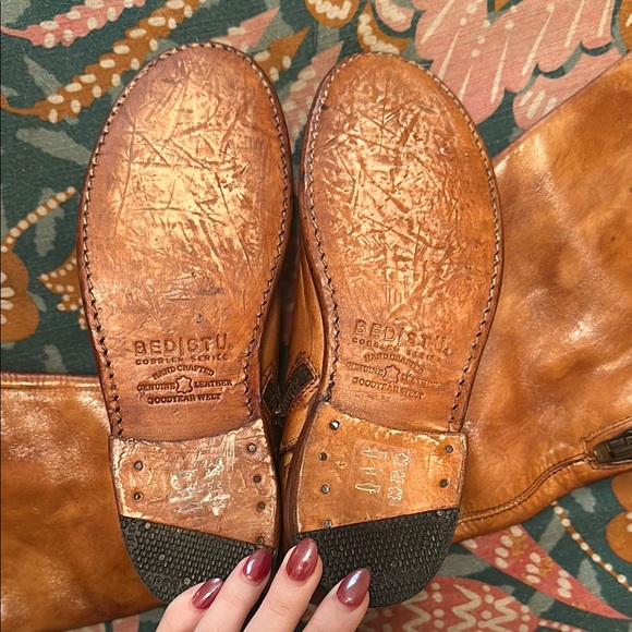 Bedstu Cognac Leather Knee-High Boots - Picture 2 of 5